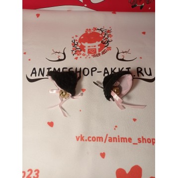 Купить Ушки на заколках (Чёрные)  в Аниме интернет-магазине Акки с доставкой по России