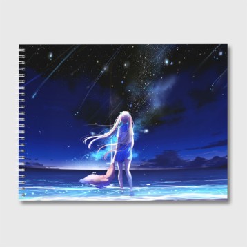 Купить Альбом для рисования «Animegirl Night Sea» в Аниме магазине Акки