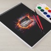 Купить Альбом для рисования «AOT logo flame» в Аниме магазине Акки