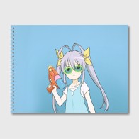 Альбом для рисования «Anime girl with gun»