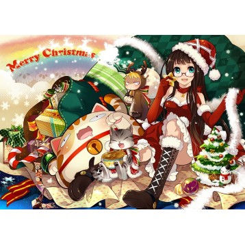 Купить Открытка Аниме C Рождеством! в Аниме интернет-магазине Акки с доставкой по России