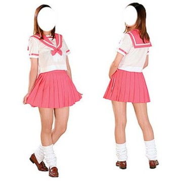 Купить Косплей костюм Школьная фяпонская форма розово-белая (в наличии)  в Аниме магазине Акки