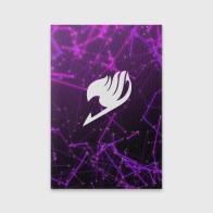 Обложка для паспорта матовая кожа «Helmet Fairy tail purple stripes»