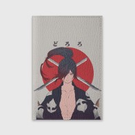 Обложка для паспорта матовая кожа «Hyakkimaru Demon»