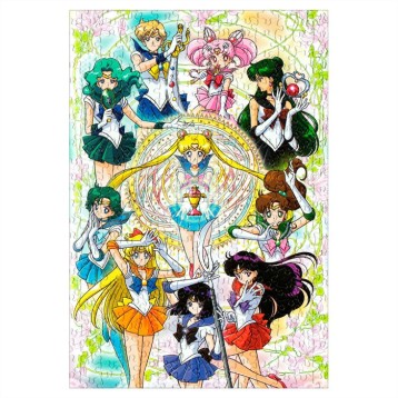 Купить Пазл Bishoujo Senshi Sailor Moon / Красавица-воин Сейлор Мун с главными героями (размер A4, 120 деталей) в Аниме интернет-магазине Акки с доставкой по России