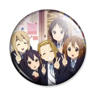 Значок K-On! - Ritsu, Tsumugi, Azusa, Mio, Yui