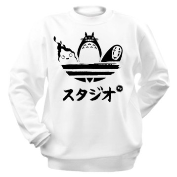 Купить Толстовка Crossover Calcifer, Totoro, Kaonashi Adidas Style в Аниме интернет-магазине Акки с доставкой по России