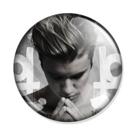 Значок Justin Bieber - Grey tone