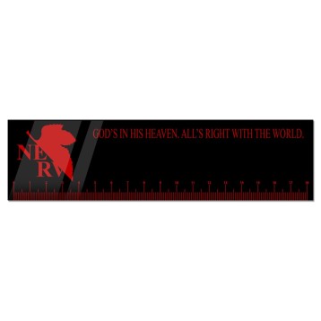 Купить Линейка Evangelion logo black в Аниме интернет-магазине Акки с доставкой по России