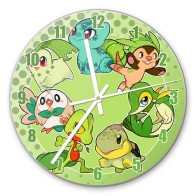 Часы настенные Покемон ГО Стартовые травяные покемоны