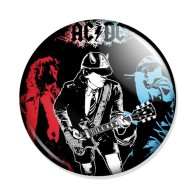 Значок AC/DC red, white, blue