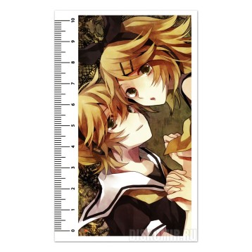 Купить Линейка (10см) Vocaloid - Kagamine Rin и Len в Аниме интернет-магазине Акки с доставкой по России