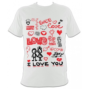 Купить Аниме футболка I Love You в Аниме интернет-магазине Акки с доставкой по России