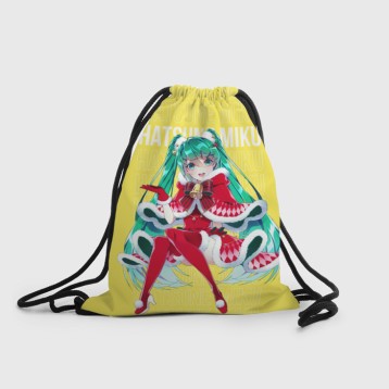 Купить Рюкзак-мешок 3D «Новогодняя Хацунэ Мику» в Аниме магазине Акки