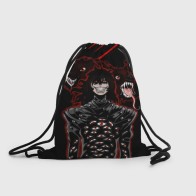Рюкзак-мешок 3D «Юмико Такаги в черном Hellsing»