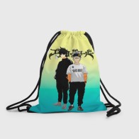 Рюкзак-мешок 3D «Юно и Аста | Черный Клевер»
