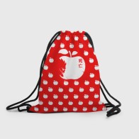 Рюкзак-мешок 3D «яблочки на красном фоне»