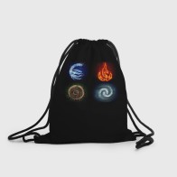 Рюкзак-мешок 3D «4 элемента. Реалистичные логотипы»