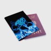 Купить Обложка для паспорта матовая кожа «Helmet Fairy tail blue fire» в Аниме магазине Акки