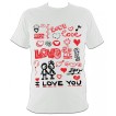 Купить Аниме футболка I Love You в Аниме интернет-магазине Акки с доставкой по России